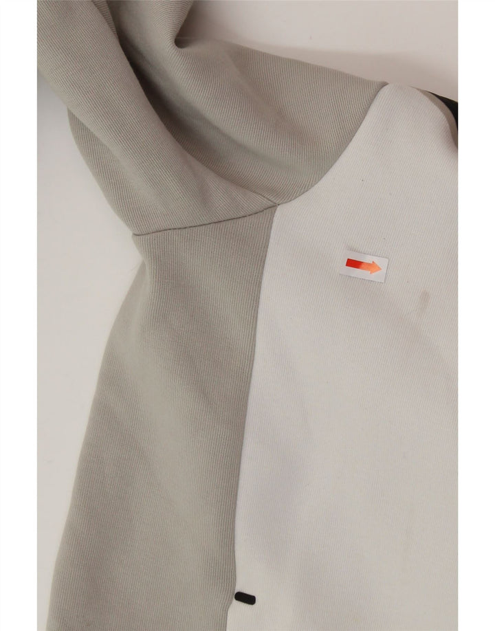 Felpa con cappuccio e zip NIKE per ragazzi 13-14 anni XL in cotone color block grigio