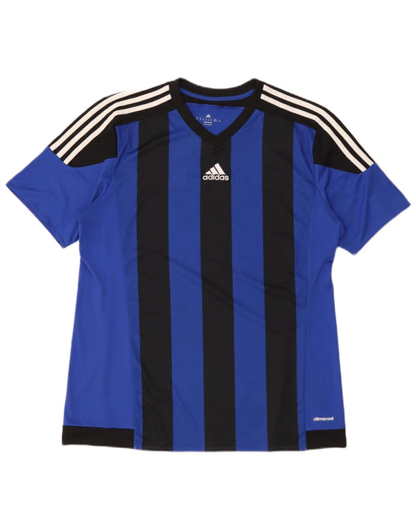 Adidas Uomo Climacool Graphic T-shirt Top XL Blu Colourblock Poliestere