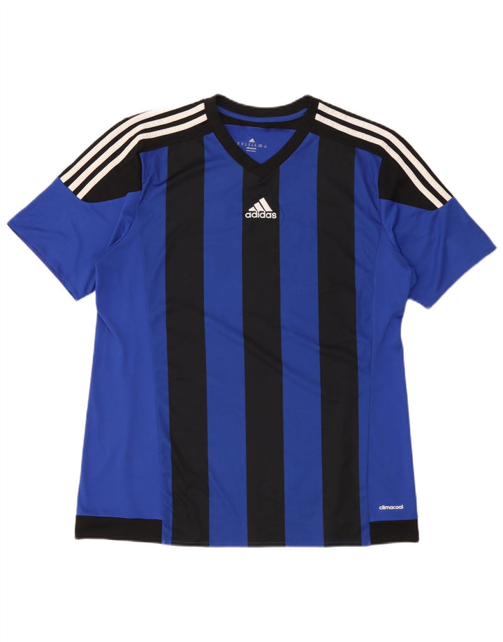 Adidas Uomo Climacool Graphic T-shirt Top XL Blu Colourblock Poliestere