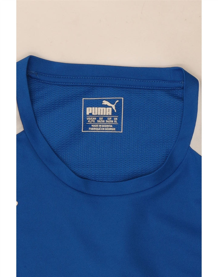 T-shirt Puma da uomo Top XL Blu Colourblock