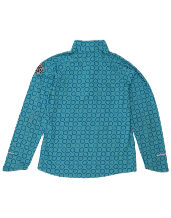 Top della tuta pullover con zip e collo per ragazze Nike 13-14 anni XL blu geometrico