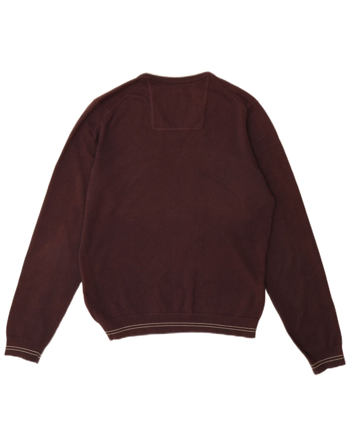 Maglione da uomo HUGO BOSS con scollo a V piccolo in cotone marrone