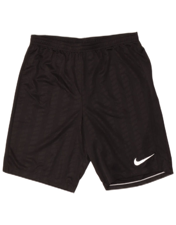 Pantaloncini sportivi Nike Dri Fit da uomo in poliestere a righe nere medie
