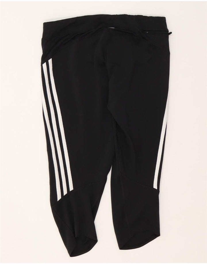 Leggings Adidas Climalite Capri da donna UK 16 grande poliestere nero