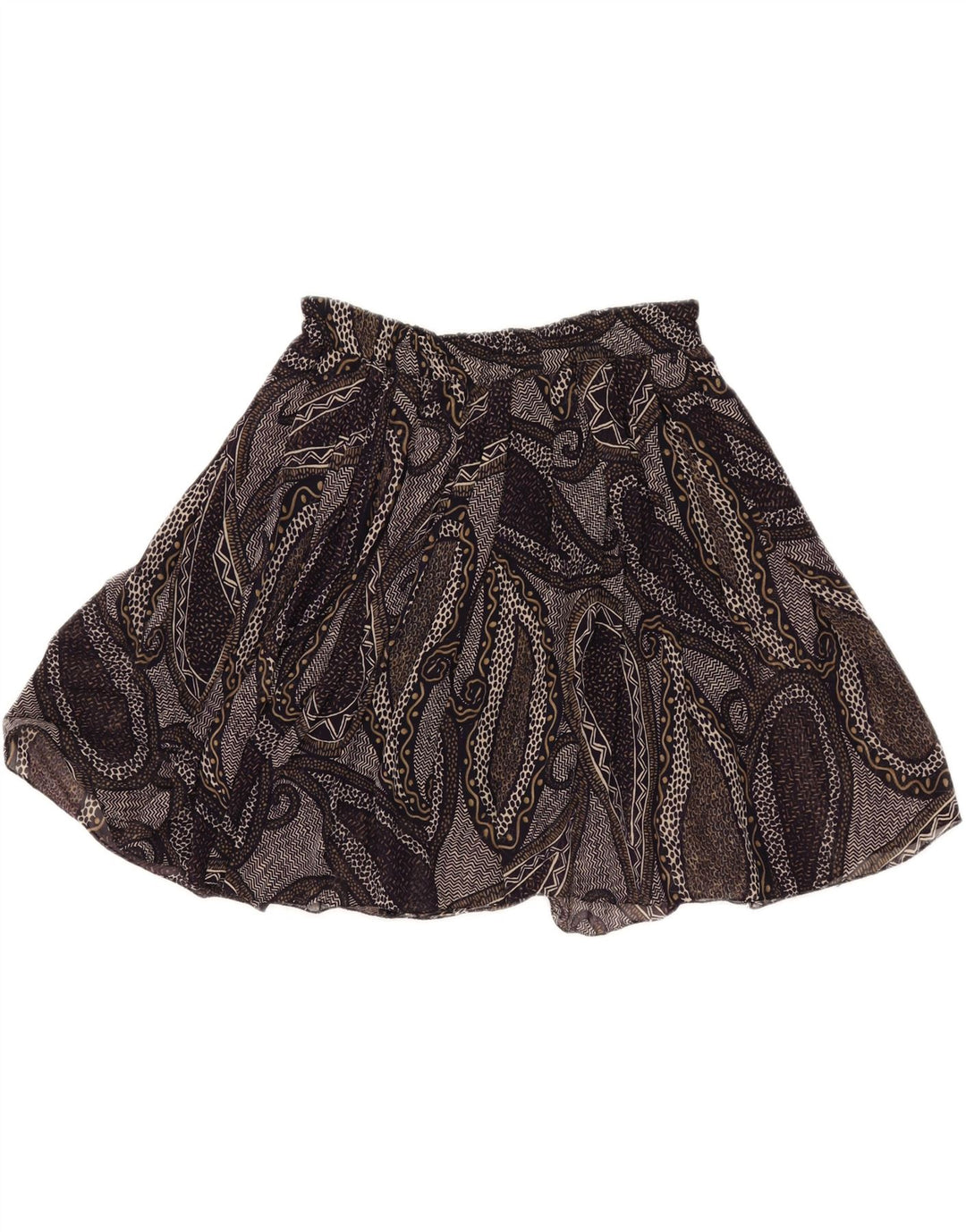 VINTAGE Womens Abstract Pattern Mini Skirt W32 Large Grey Vintage Vintage and Second-Hand Vintage from Messina Hembry 