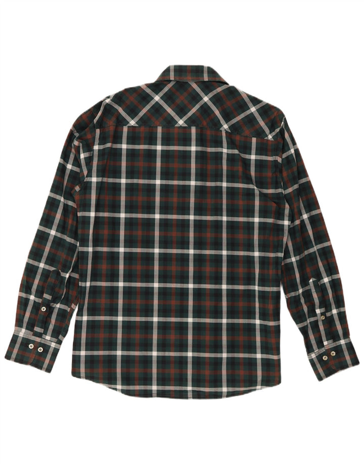 Camicia a quadri da uomo Marlboro Classics, cotone a quadri verdi grandi