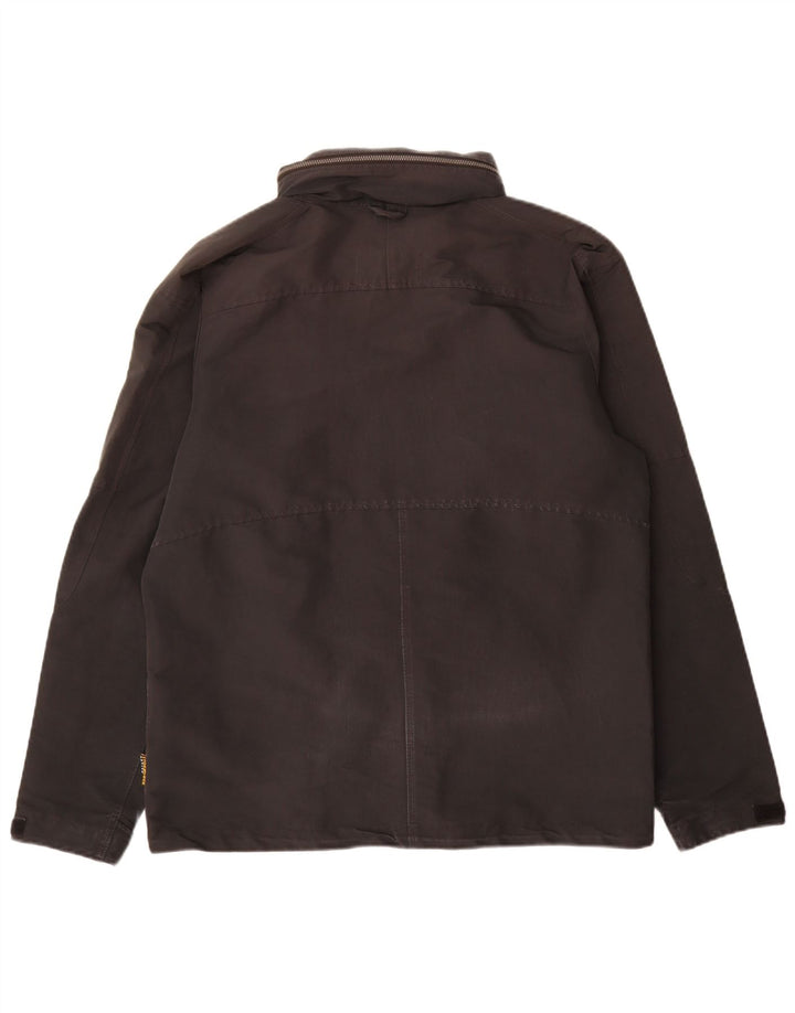 Giacca antipioggia con cappuccio da uomo Jack Wolfskin UK 36/38 poliestere nero medio