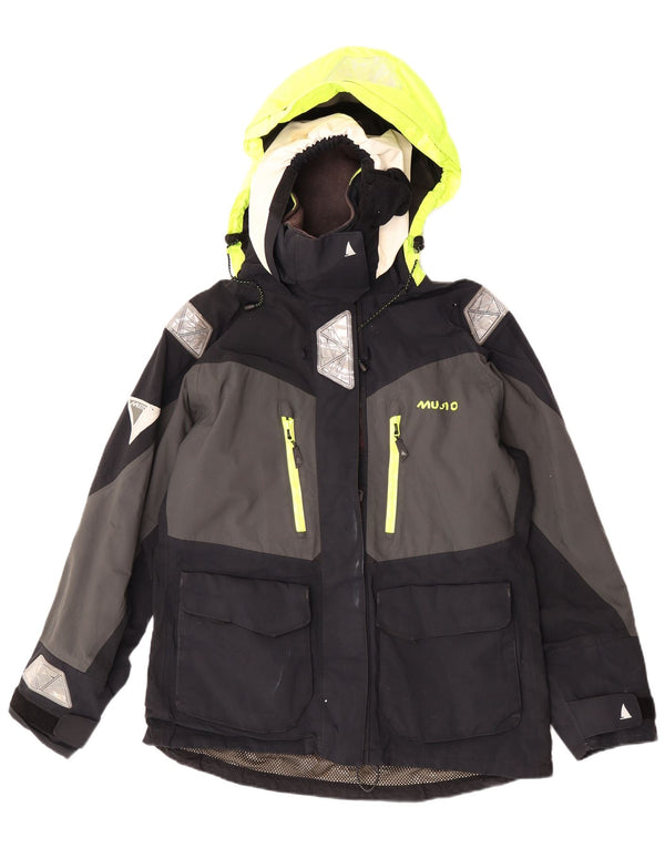 Giacca da sci con cappuccio vestibilità ampia da donna Musto UK 12 Medium Black Colourblock