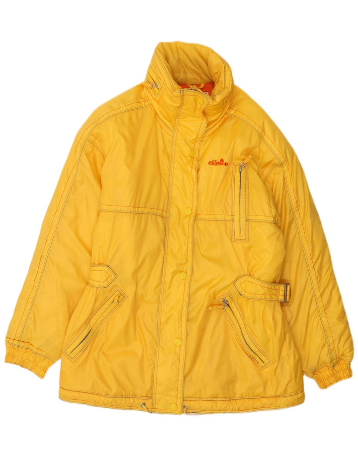 Giacca da sci oversize con cappuccio da donna Ellesse UK 14 Large Giallo Colourblock