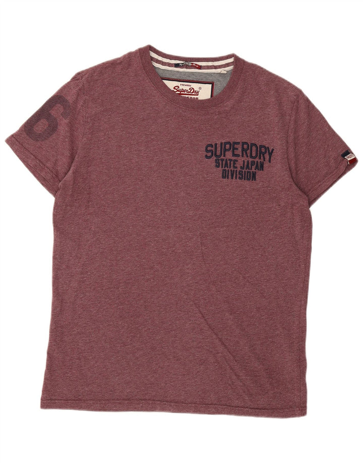 T-shirt grafica da uomo Superdry Top XL in cotone marrone