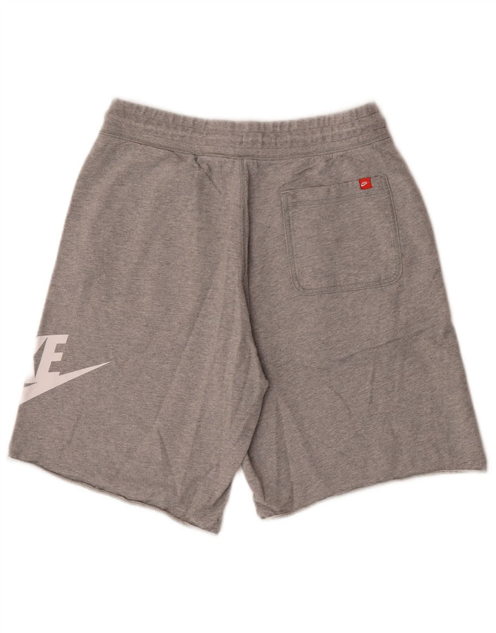 Pantaloncini sportivi Nike da uomo con grafica grande, cotone grigio