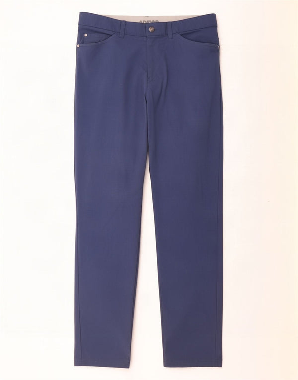 Adidas Mens Slim Casual Trousers W32 L30 Blue Polyamide