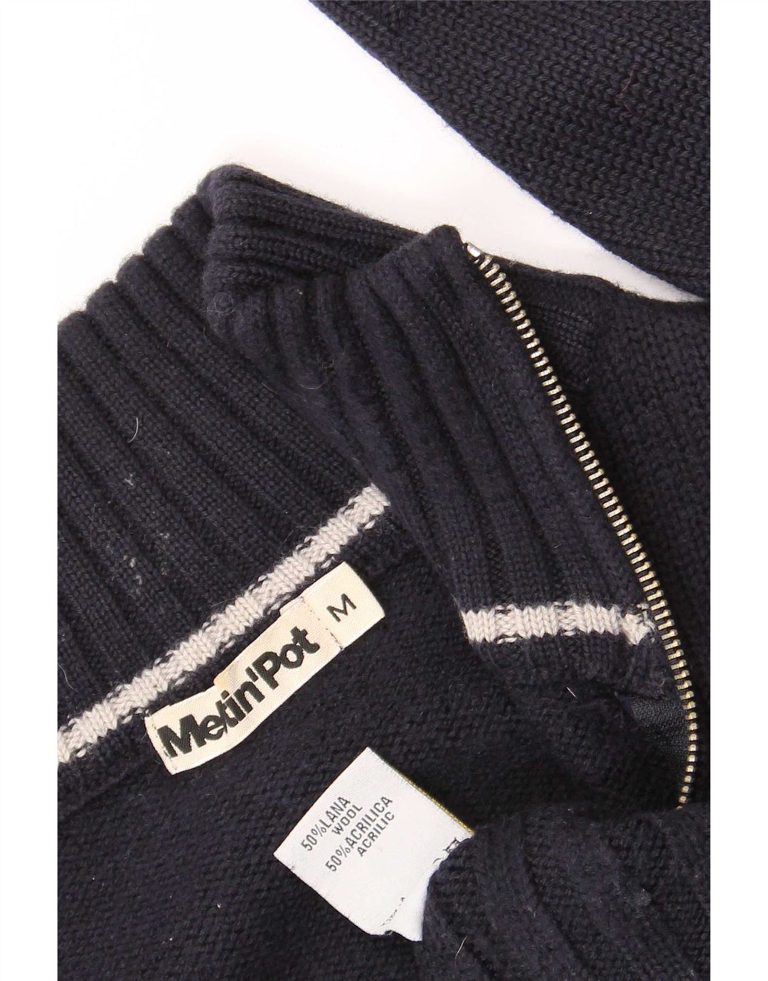 Maglione cardigan da donna Meltin' Pot UK 14 Lana medio blu navy