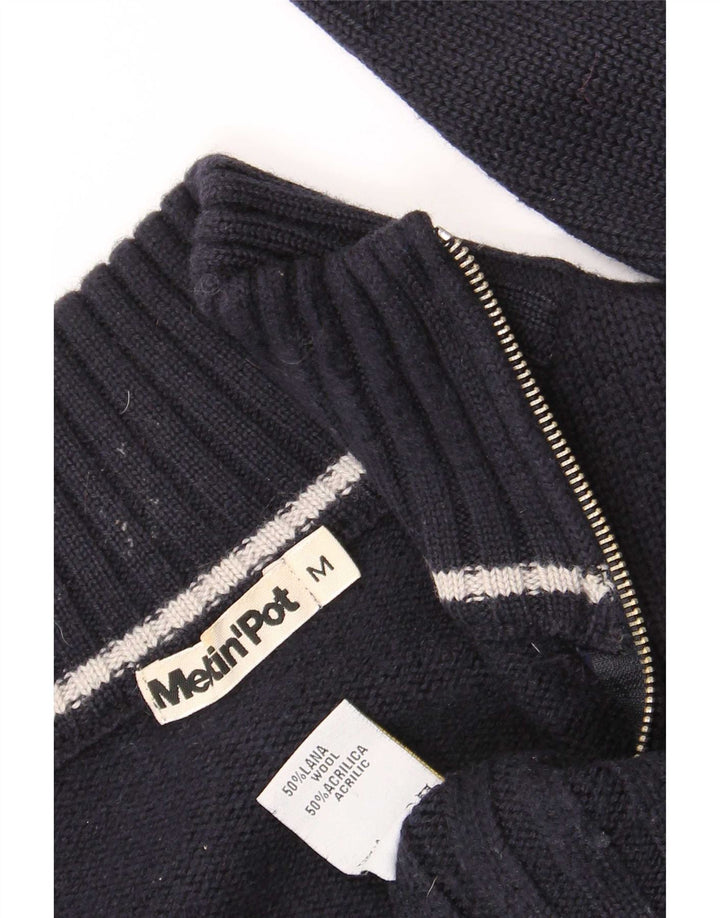 Maglione cardigan da donna Meltin' Pot UK 14 Lana medio blu navy