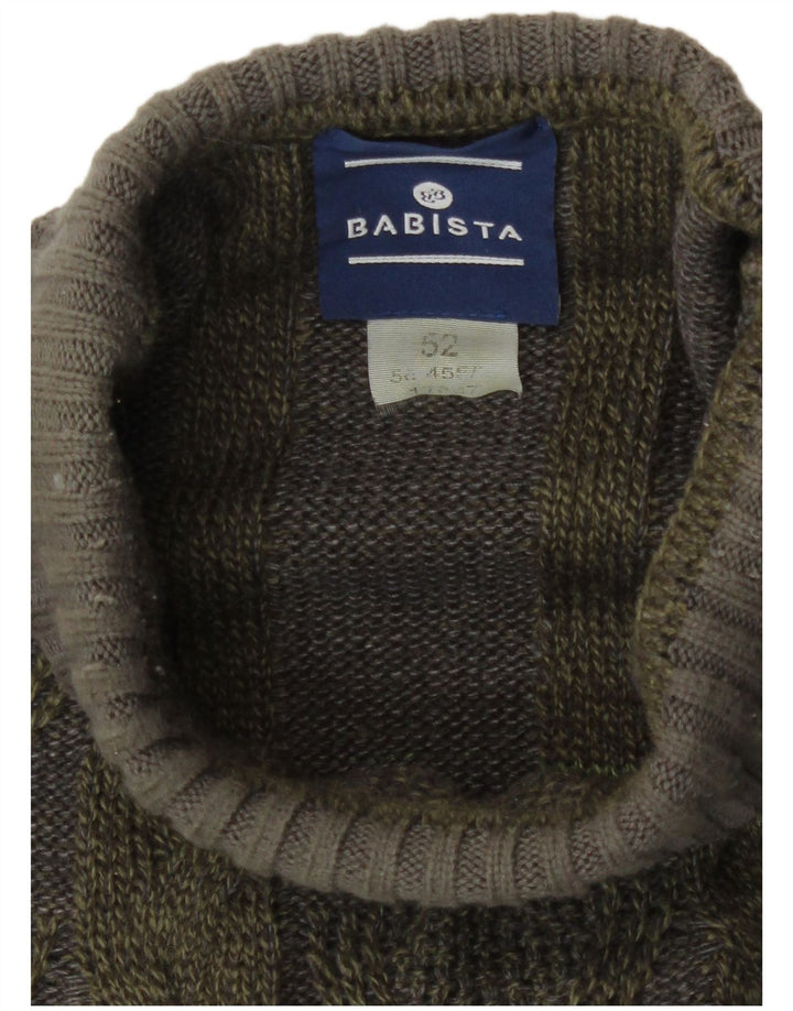 Maglione da uomo Babista con collo alto e collo alto IT 52 Large Green Colourblock