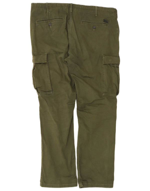 Pantaloni cargo dritti da uomo Timberland W38 L31 cotone kaki