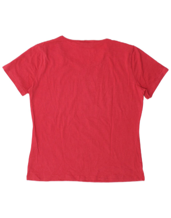 T-shirt grafica da donna Trussardi Top UK 16 Large rossa in cotone