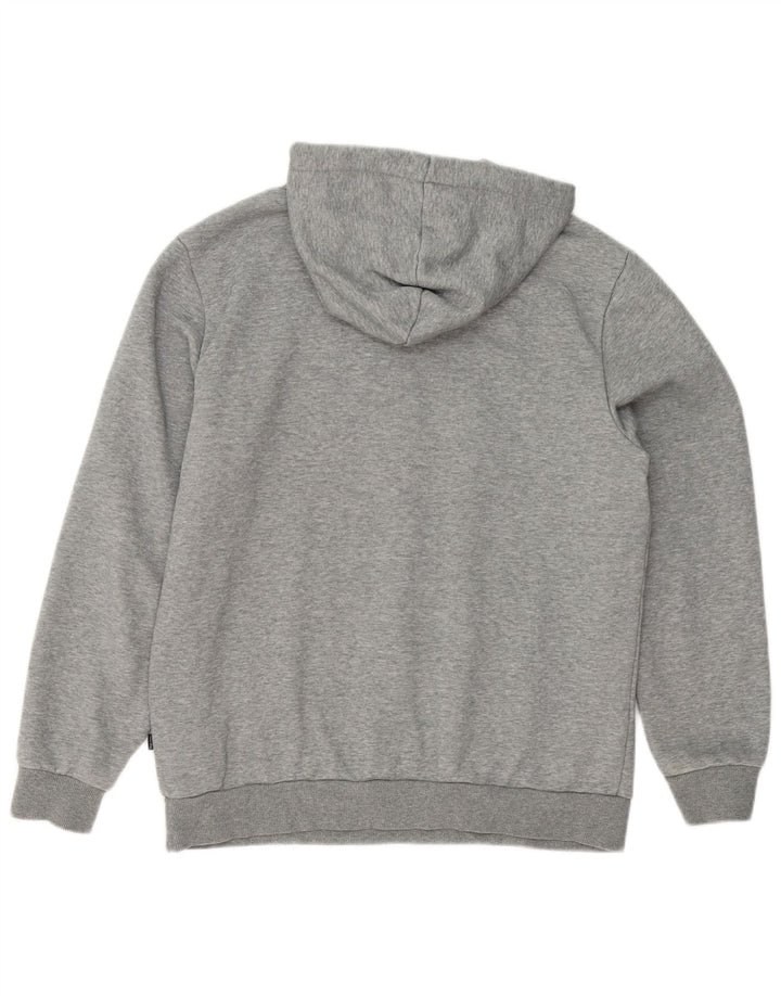 Felpa con cappuccio grafica da uomo Puma in cotone chiazzato grigio medio