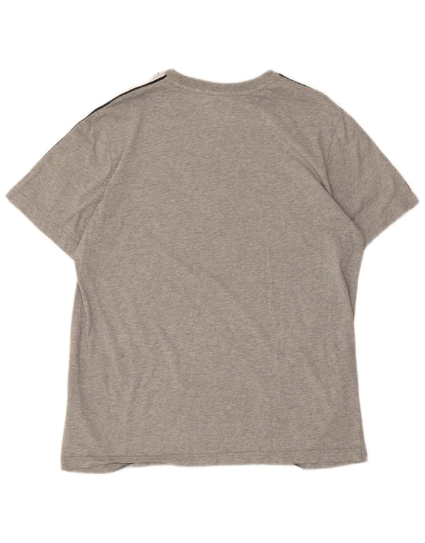 T-shirt grafica da donna Nike Top UK 16 grande cotone chiazzato grigio