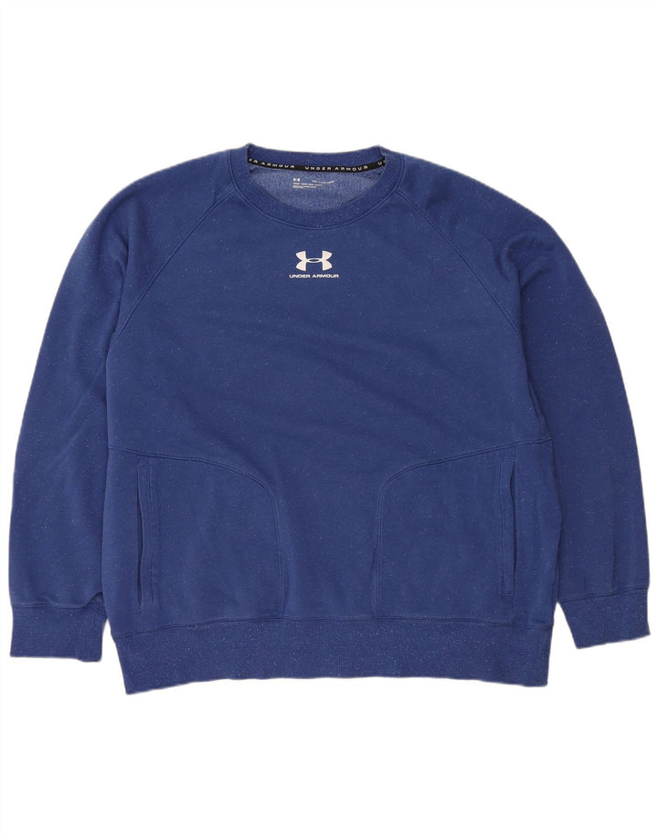 Felpa da uomo Under Armour Maglione 2XL Cotone chiazzato blu