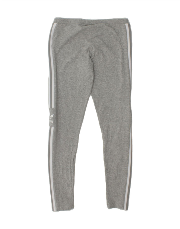 ADIDAS Womens Leggings UK 14 Medium Grey Cotton Vintage Adidas and Second-Hand Adidas from Messina Hembry 
