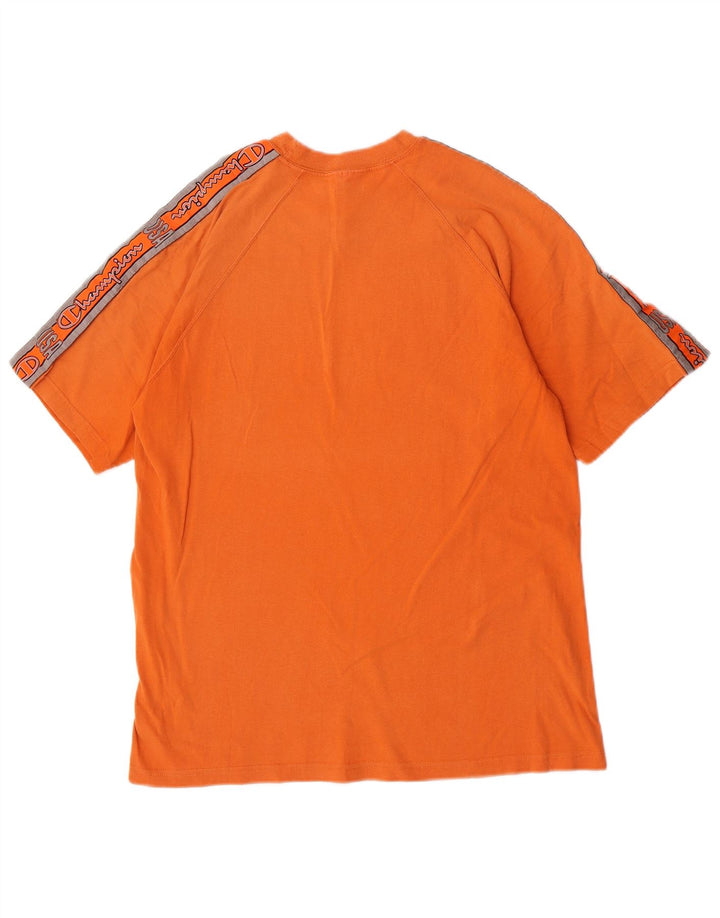 T-shirt grafica da uomo Champion Top in cotone arancione medio