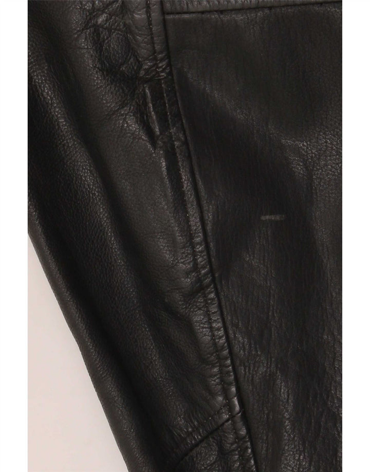 Giubbotto bomber in pelle da uomo Alan Gordon UK 38 medio nero