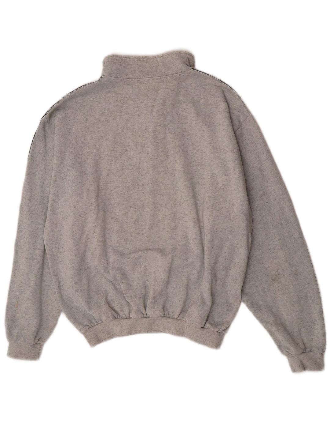 Felpa Asics da uomo con collo con zip grafica, maglione grande grigio