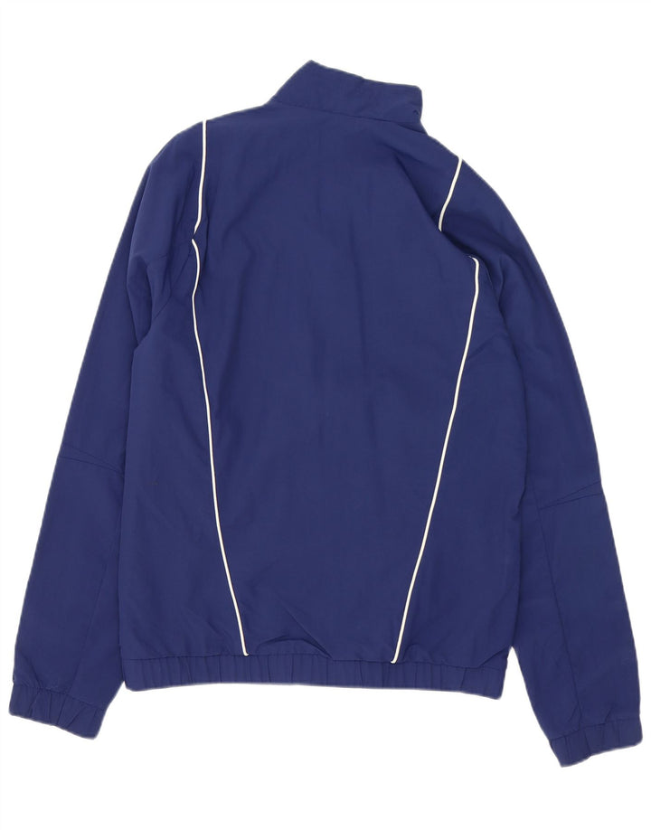 Giacca da ginnastica grafica da uomo Adidas Italia, piccola, in poliestere blu navy