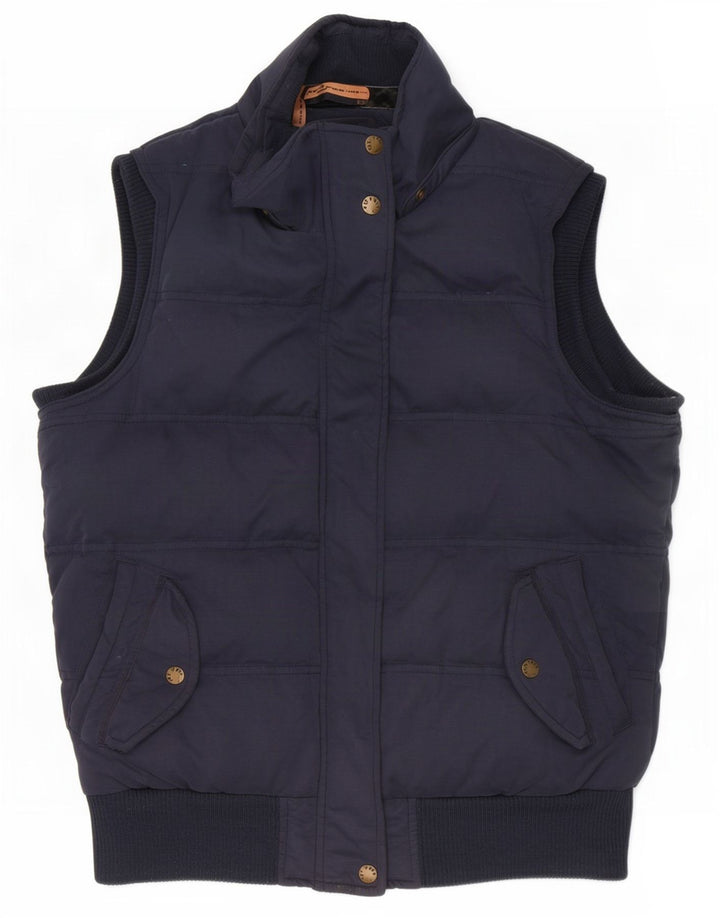 Gilet imbottito da donna Fat Face UK 12 medio blu navy poliestere