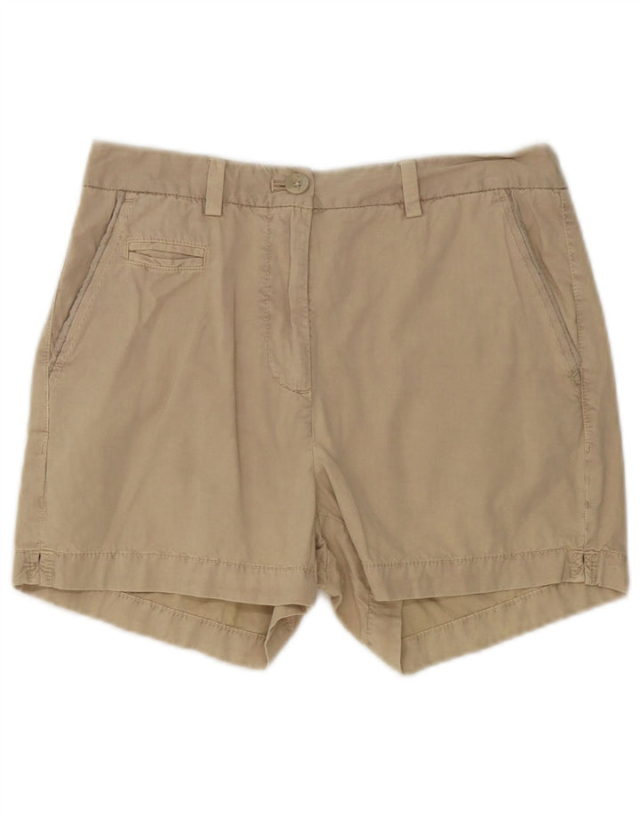 Pantaloncini chino da donna Marks & Spencer UK 8 piccoli W28 cotone beige