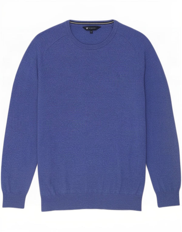 Crew Clothing Maglione da uomo con scollo a barca 2XL Lana blu