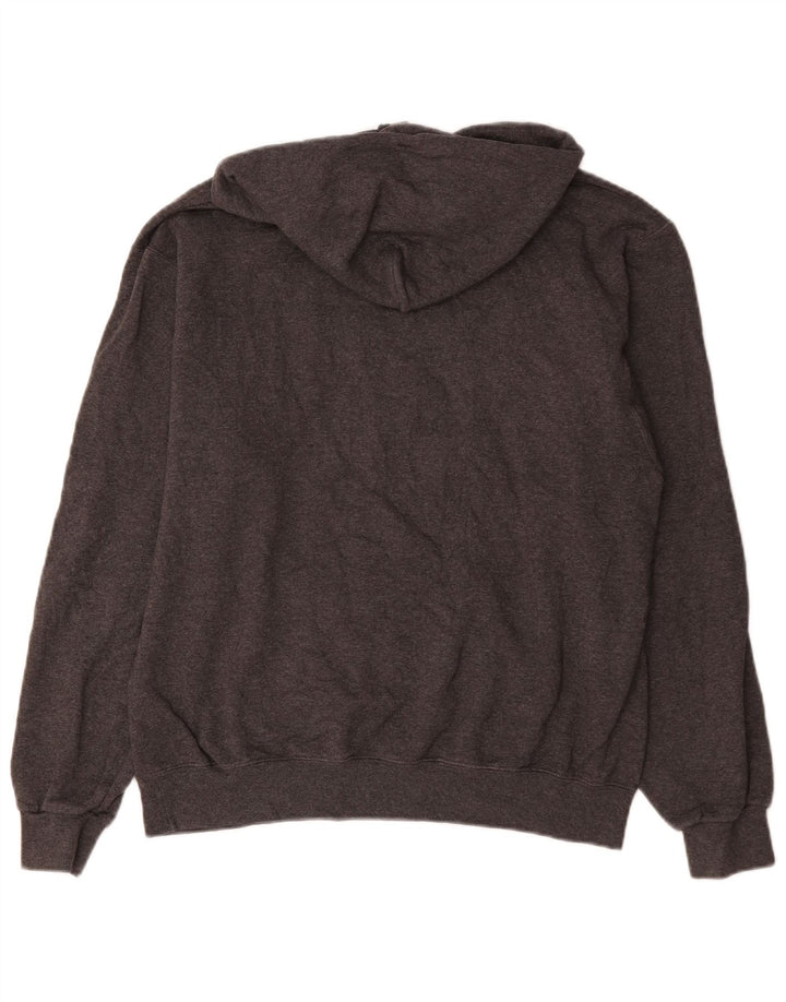 Maglione con cappuccio grafico Clemson da uomo Champion in cotone grigio medio