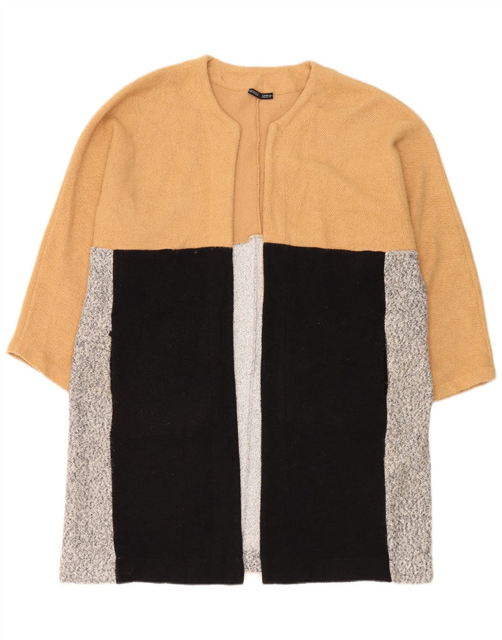 Soprabito aperto oversize da donna Zara UK 14 blocco colore medio multicolore