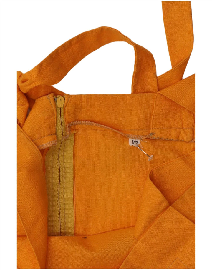 Abito prendisole vintage da donna senza maniche IT 44 arancione medio