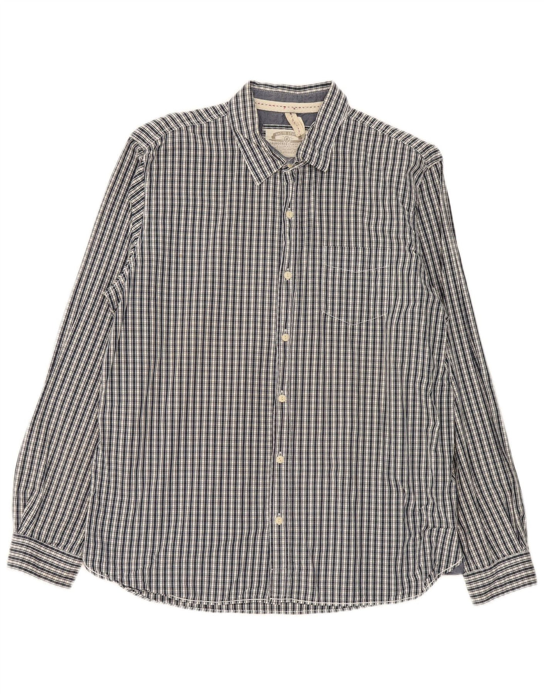 Camicia da uomo Classic Fit di White Stuff XL in cotone a quadri blu navy