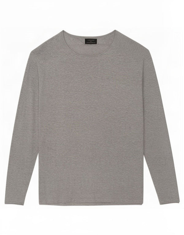 Top Zara da uomo a maniche lunghe XL in cotone chiazzato grigio