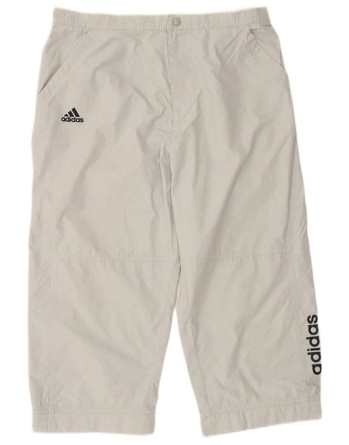 Pantaloni da tuta ADIDAS da uomo con grafica Capri in poliestere grigio medio