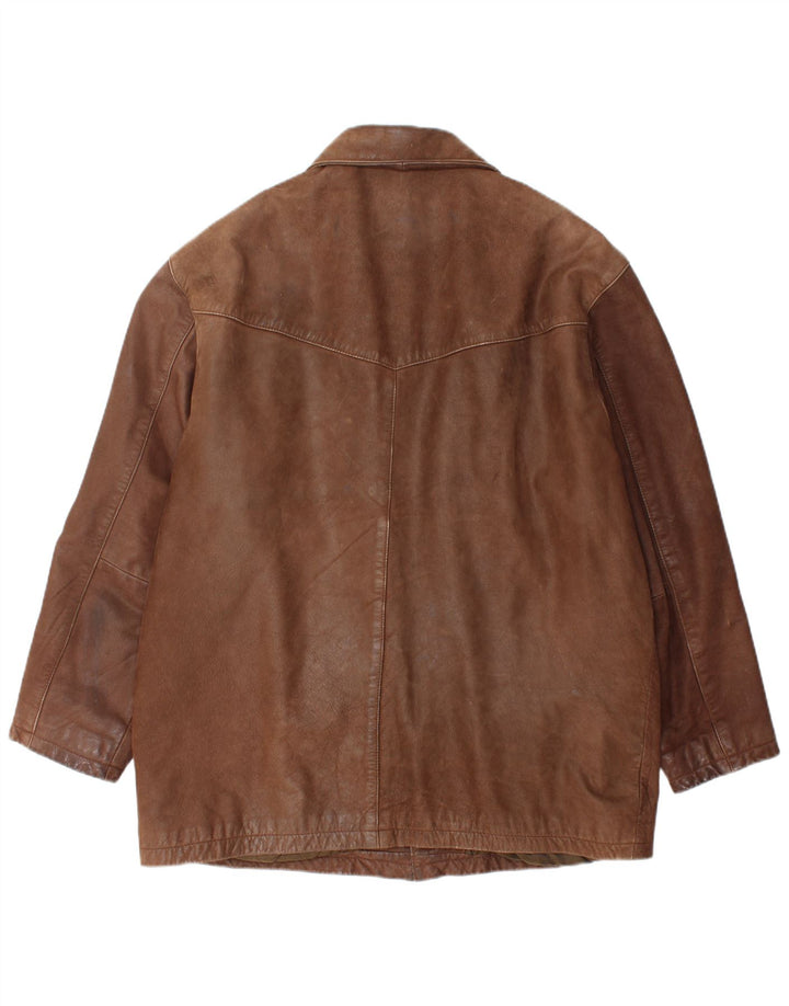 POINTERS Giacca in pelle da uomo UK 40 Grande pelle marrone