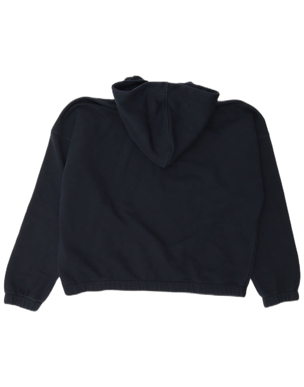 Maglione con cappuccio e collo corto con zip da donna Tommy Hilfiger UK 16 Large Blu Navy