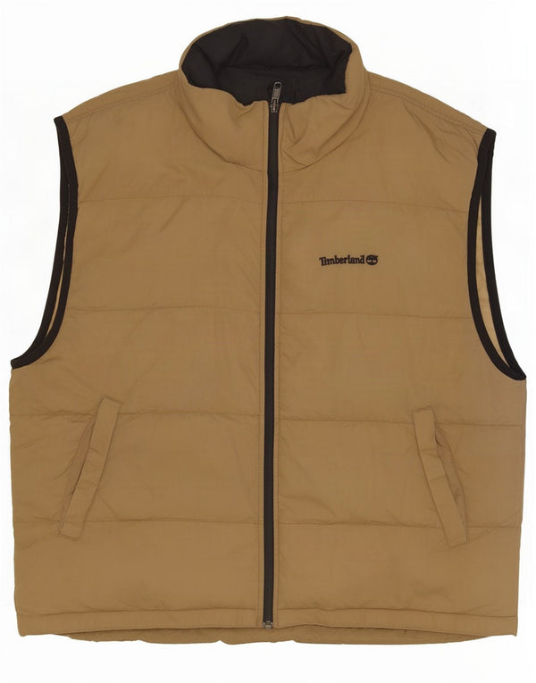 Gilet imbottito reversibile da uomo Timberland UK 42 XL Nylon beige