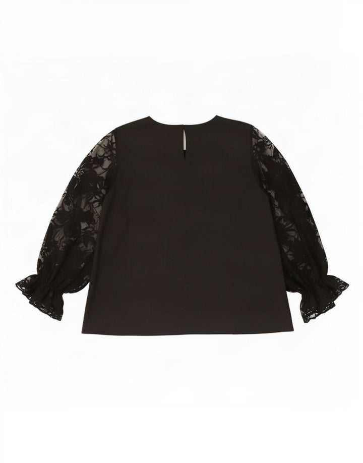 Top Zara a maniche lunghe da donna, taglia UK 14, poliestere nero medio