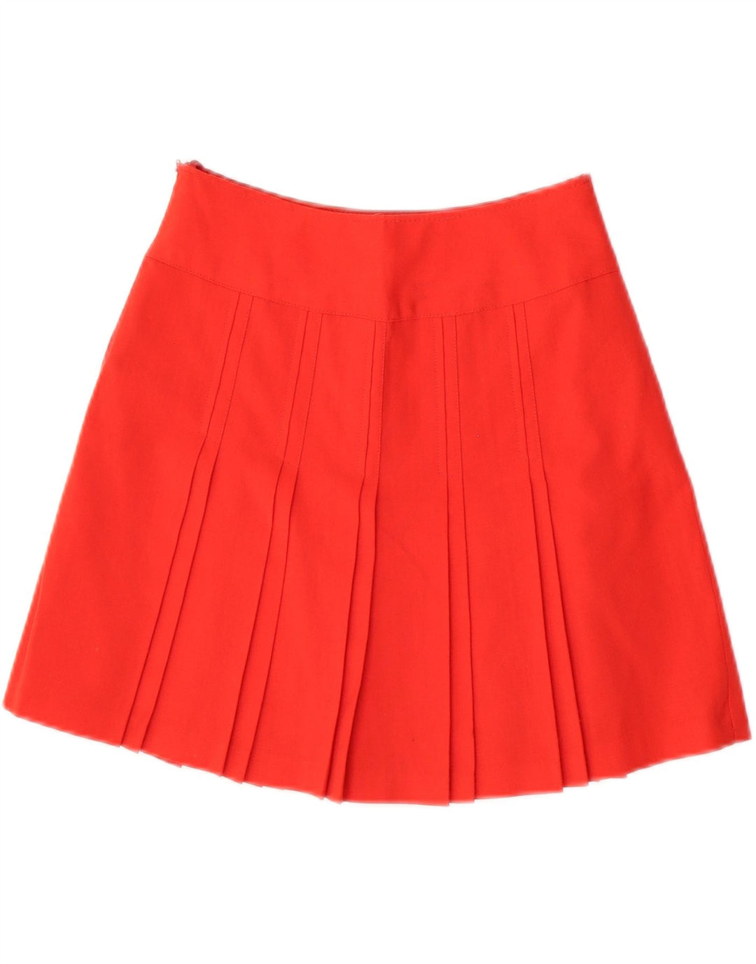 Mini gonna a pieghe vintage da donna IT 40 piccola W26 rossa