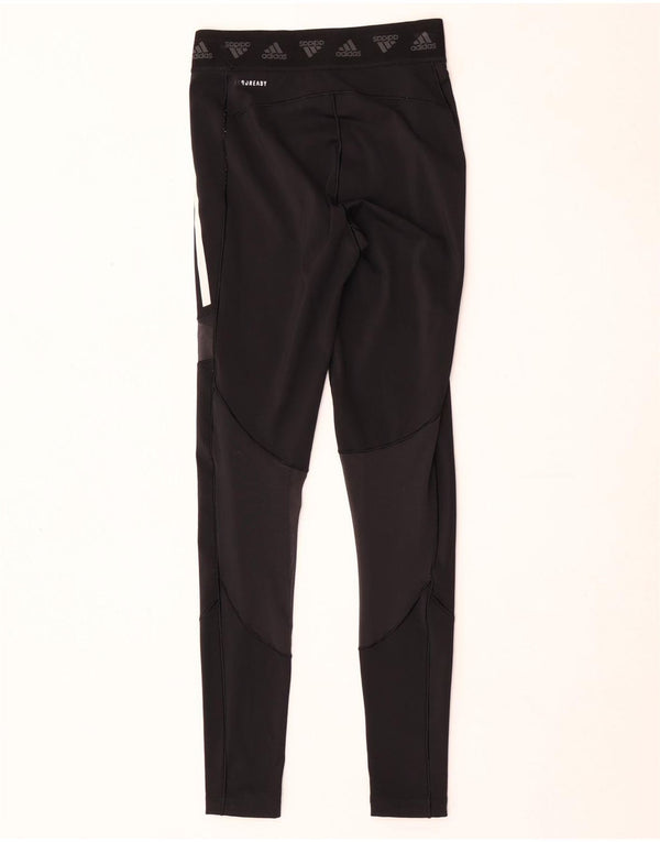 Leggings grafici Adidas Aeroready da donna UK 8/10 piccoli neri