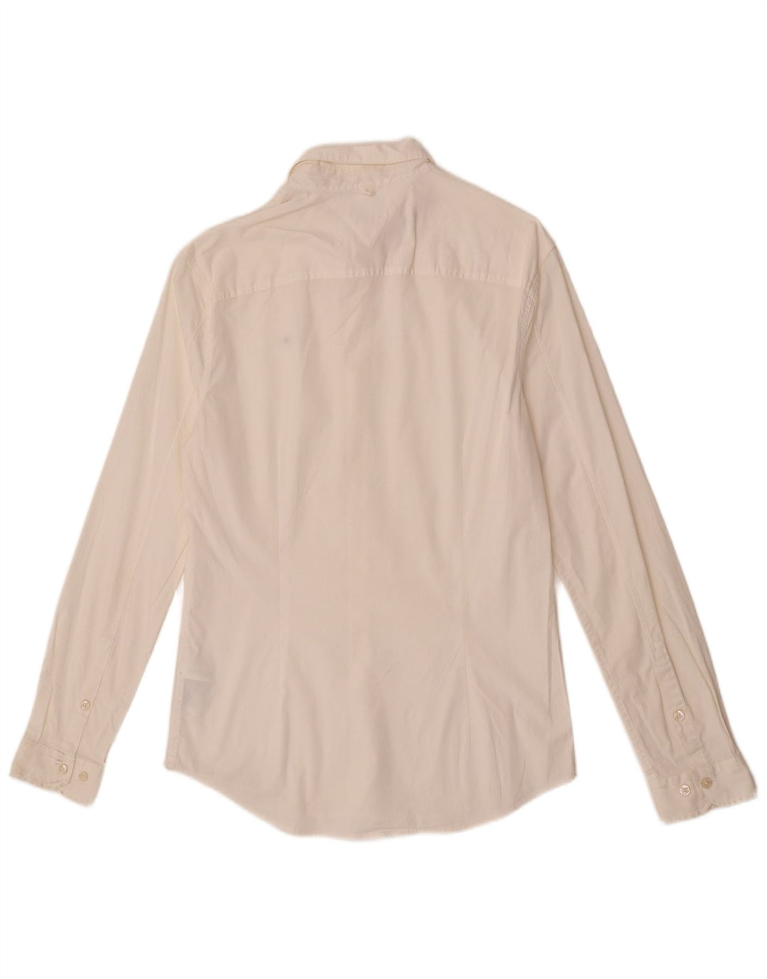 Camicia slim fit da uomo Tommy Hilfiger in cotone bianco sporco medio