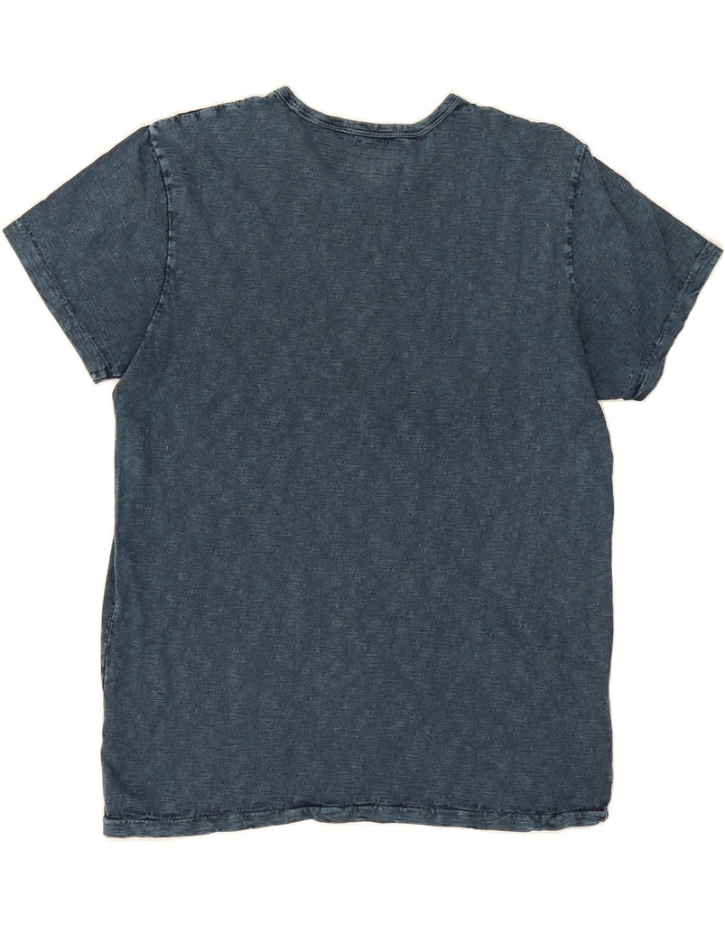 RALPH LAUREN Mens Graphic T-Shirt Top XL Navy Blue Flecked Cotton Vintage Ralph Lauren and Second-Hand Ralph Lauren from Messina Hembry 