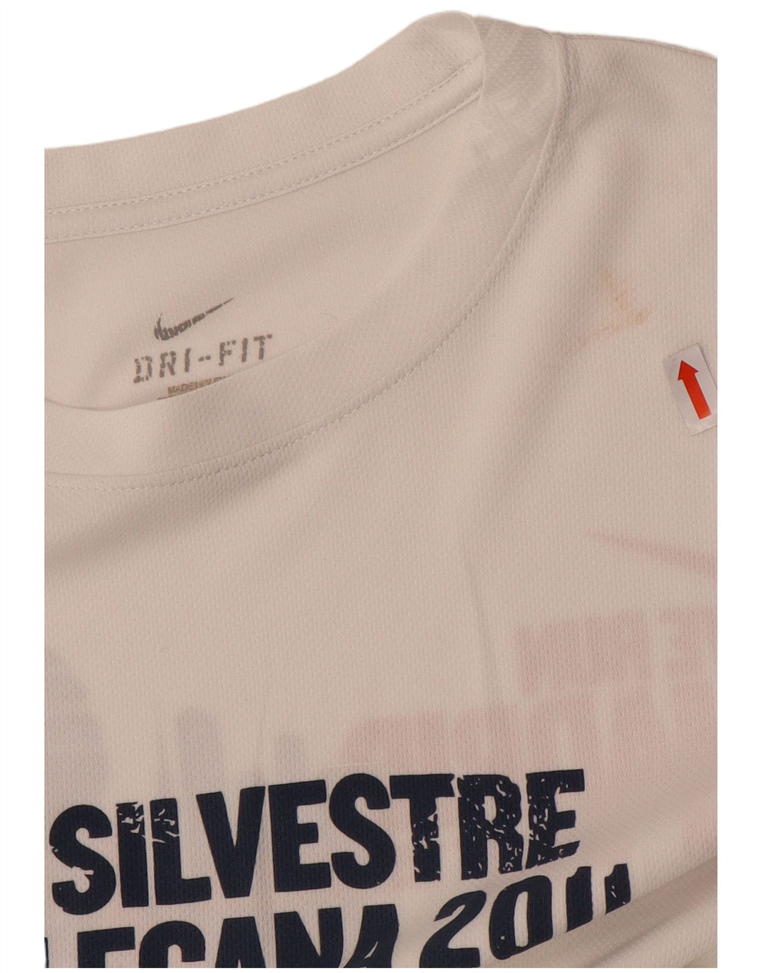 Top Nike Dri Fit Graphic da uomo a maniche lunghe, color block bianco medio