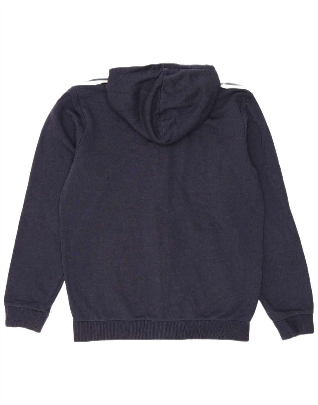 Maglione con cappuccio e zip da uomo Adidas in cotone blu navy medio