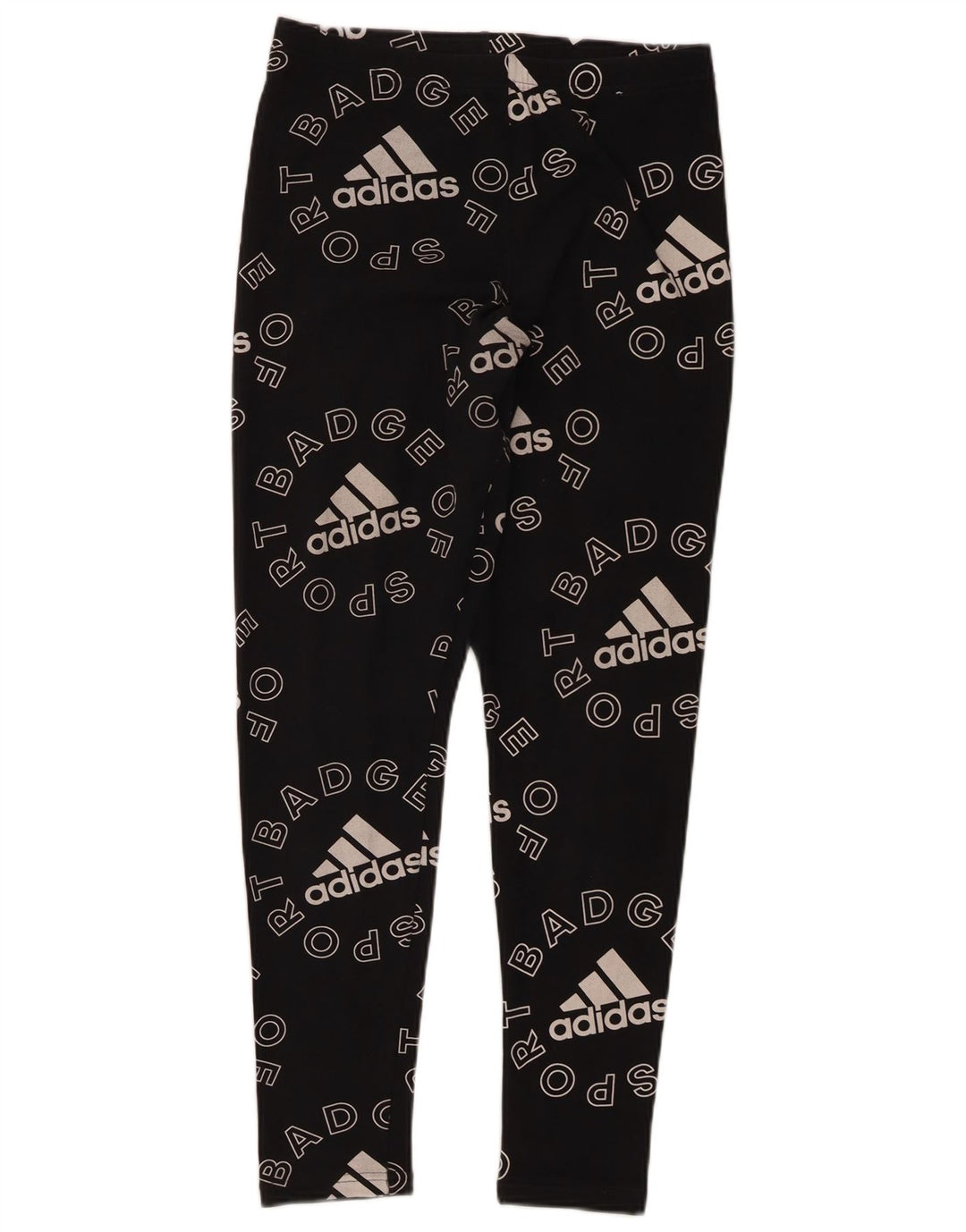 Leggings grafici Adidas da donna UK 12/14 medio nero