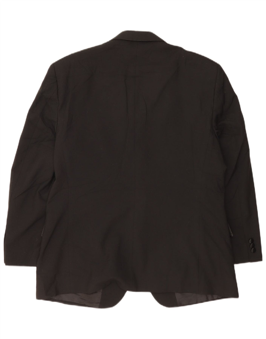 Giacca blazer corta da uomo Marks & Spencer a 2 bottoni UK 42 XL poliestere nero